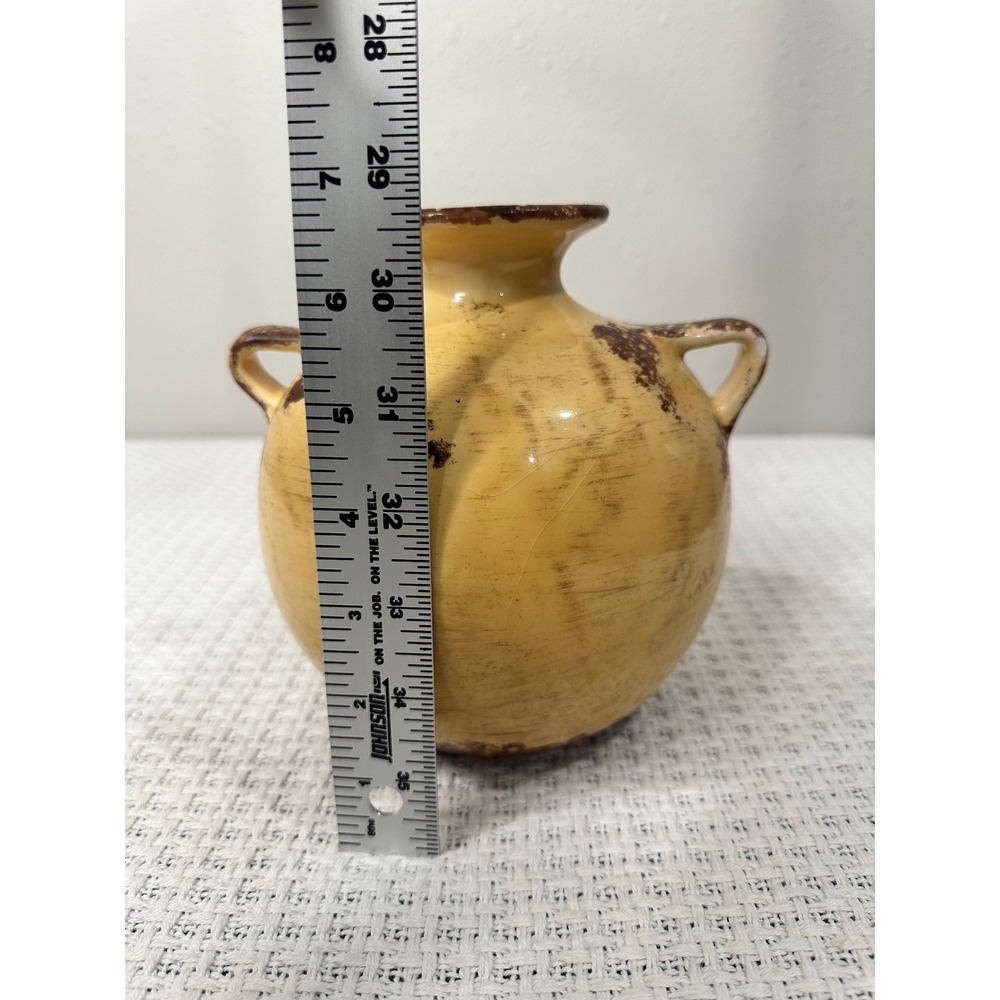 Made in Italy Ceramic Vase Home Decor Vintage Rustic Distress Tuscan Farmhouse - Picture 3 of 13